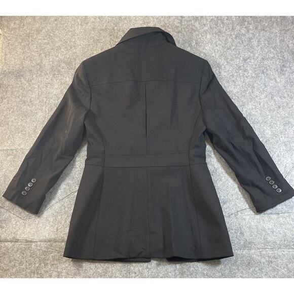 Lauren Ralph Lauren Jacket Womens 2 Petite Black Military Style Full Zip - Picture 9 of 13